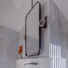 Allegra Steel Framed Rectangle Mirror